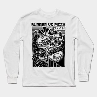 Burger vs Pizza Long Sleeve T-Shirt